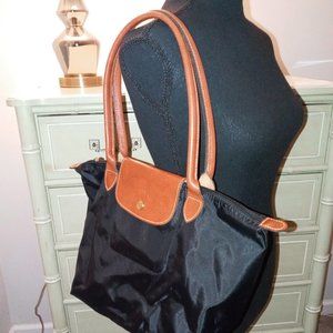 LONGCHAMP SHOULDER BAG, BLACK